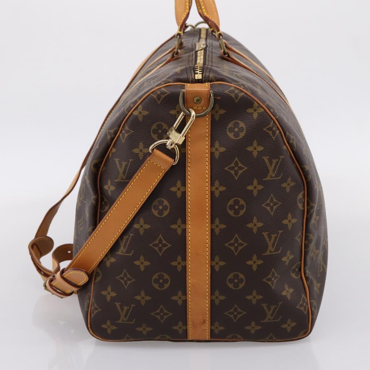 LOUIS VUITTON Monogram Keepall Bandouliere55 Boston Bag M41414 LV Auth 203295V