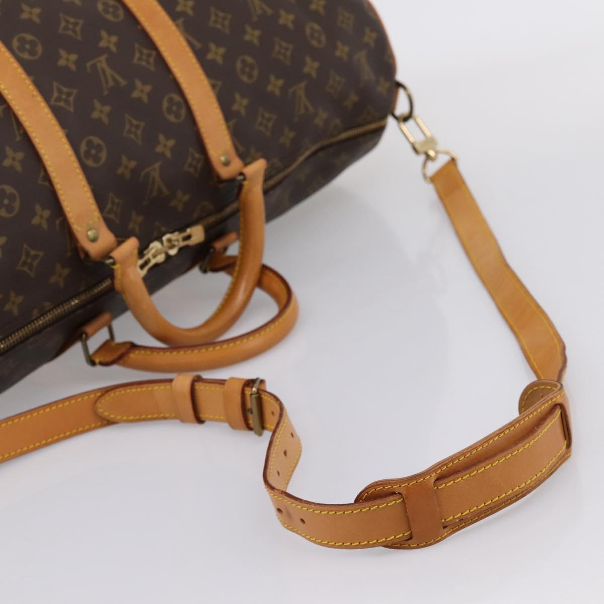 LOUIS VUITTON Monogram Keepall Bandouliere55 Boston Bag M41414 LV Auth 203295V