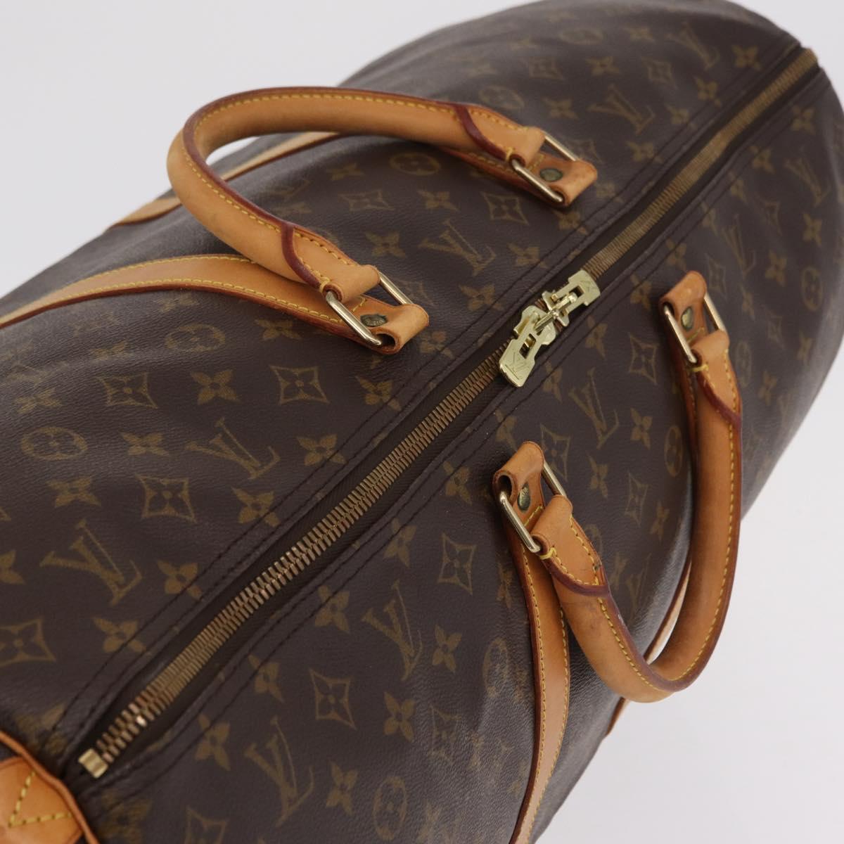 LOUIS VUITTON Monogram Keepall 60 Boston Bag M41422 LV Auth 203296A