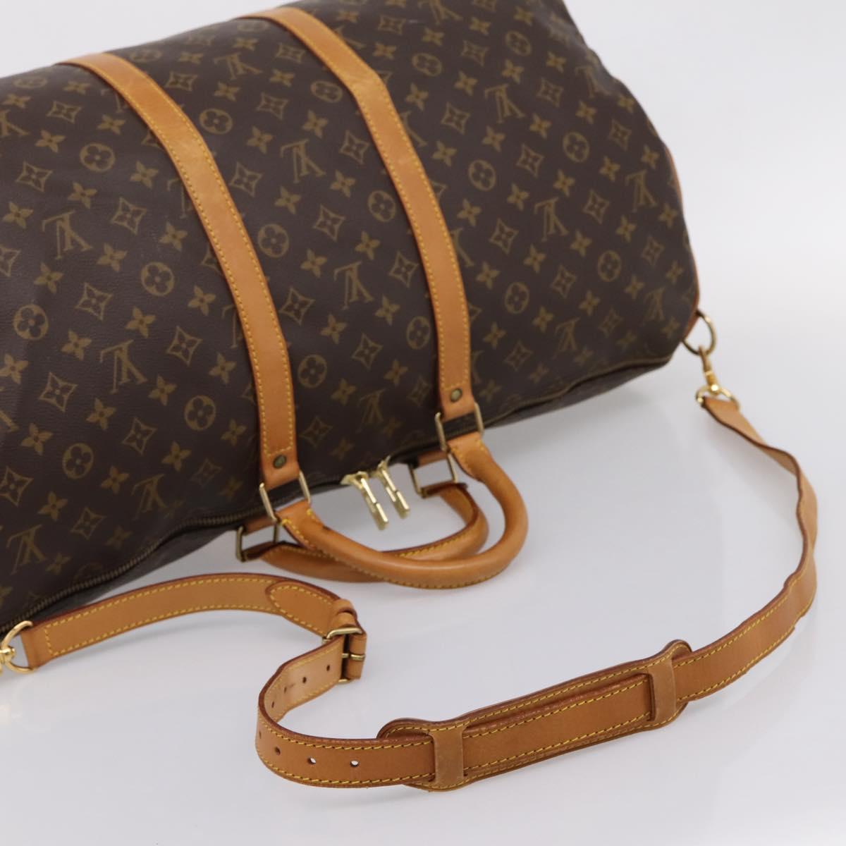 LOUIS VUITTON Monogram Keepall Bandouliere55 Boston Bag M41414 LV Auth 203297A