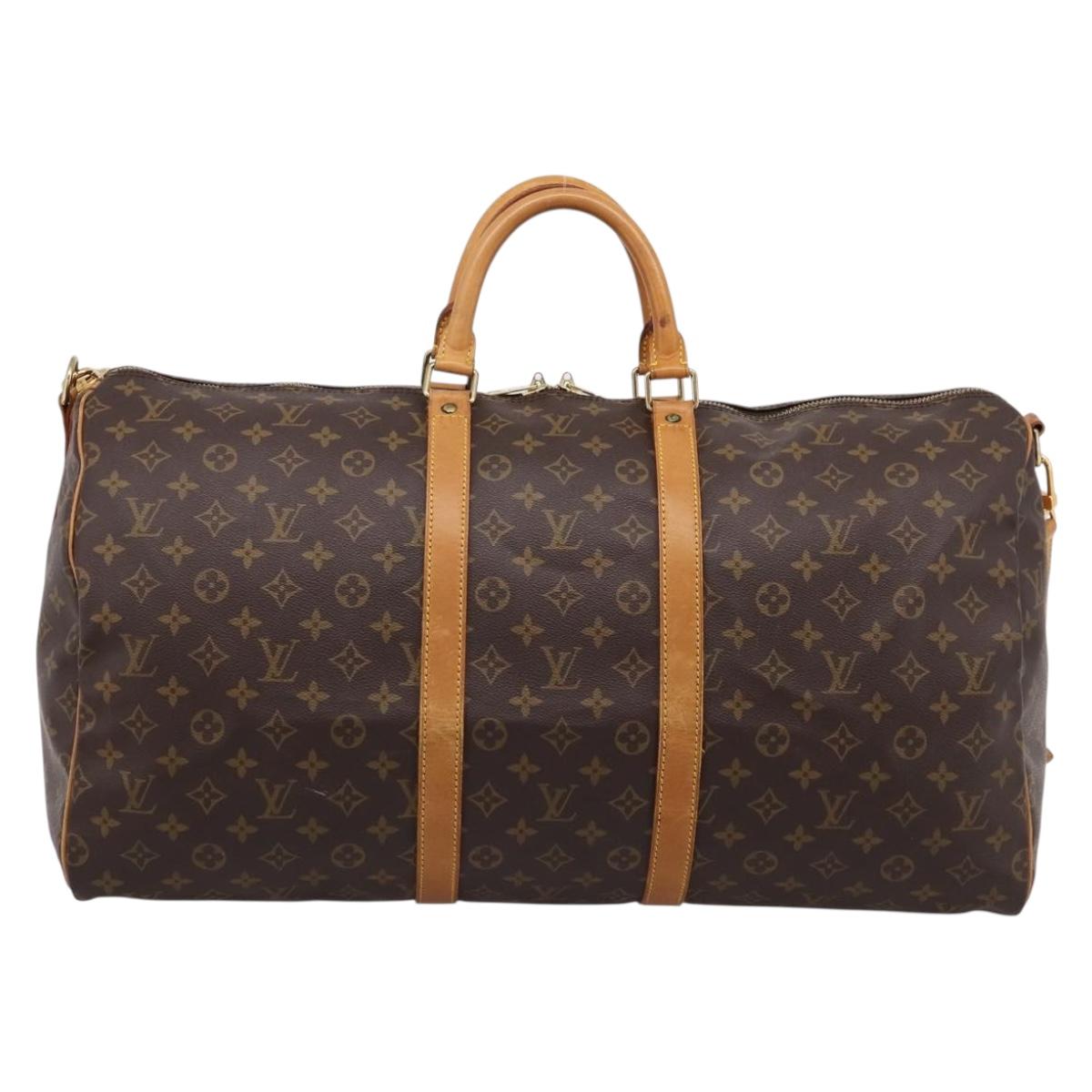 LOUIS VUITTON Monogram Keepall Bandouliere55 Boston Bag M41414 LV Auth 203297A