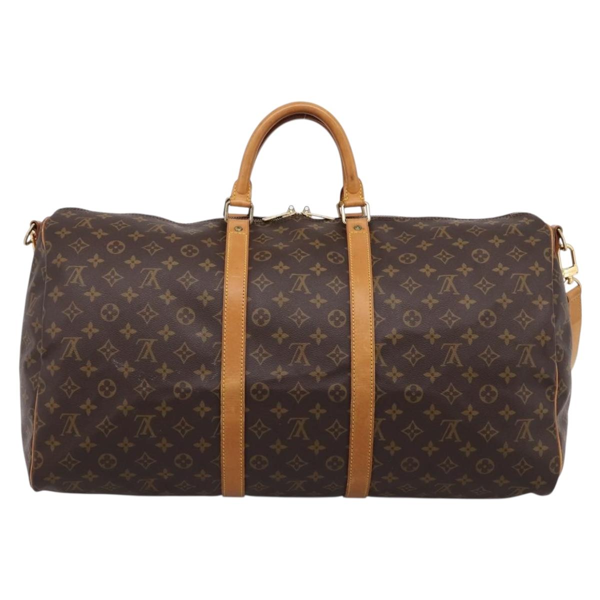 LOUIS VUITTON Monogram Keepall Bandouliere55 Boston Bag M41414 LV Auth 203297A
