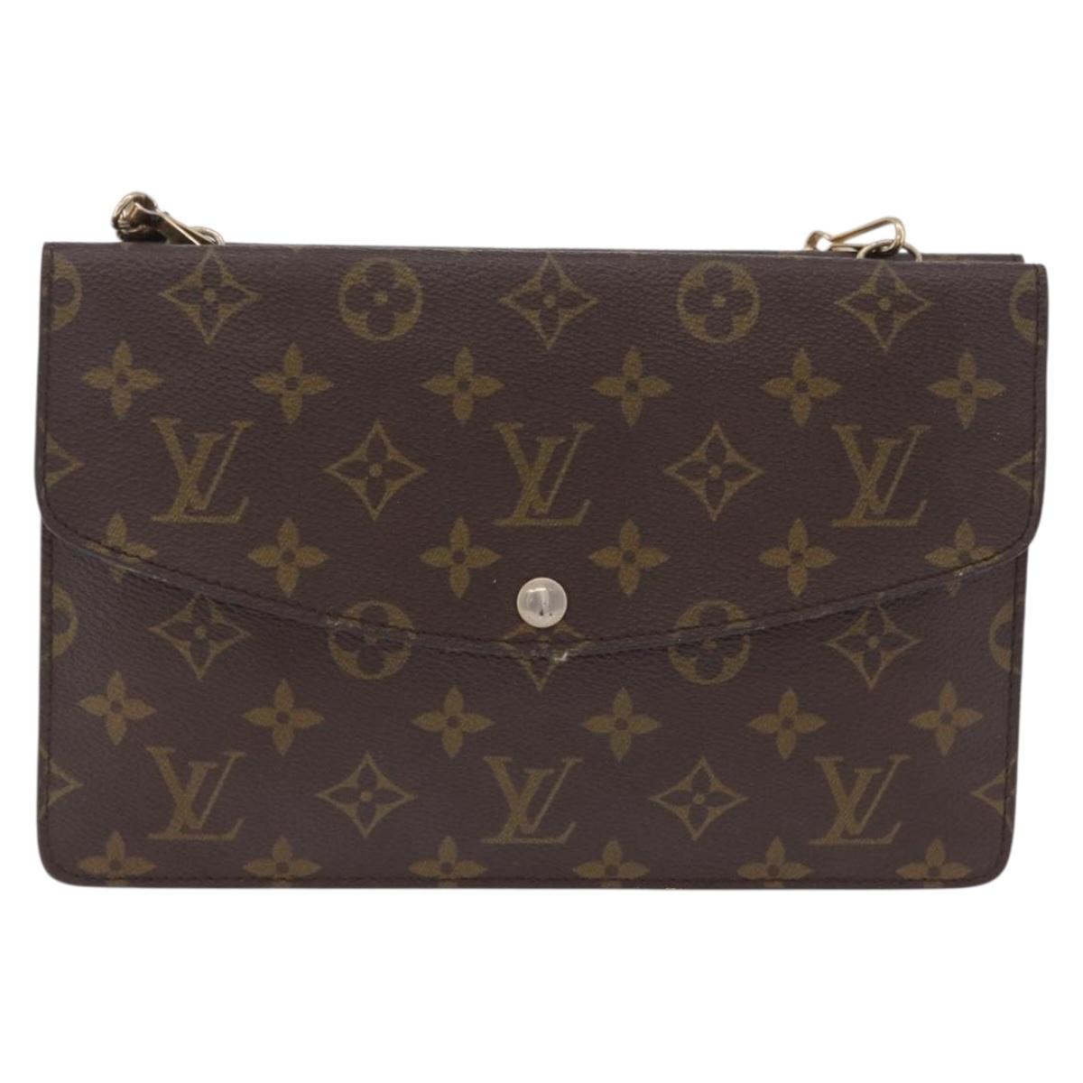 LOUIS VUITTON Monogram Double Rabat Shoulder Bag M51815 LV Auth 203299