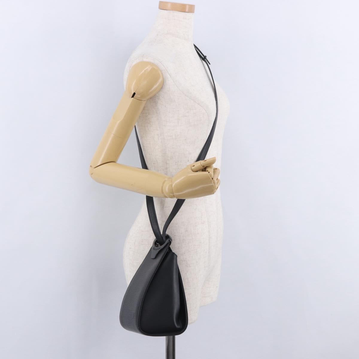 LOUIS VUITTON Epi Migny Shoulder Bag Black M52392 LV Auth 203300