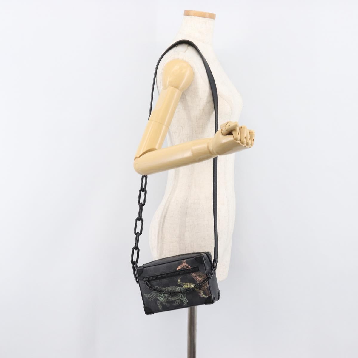 LOUIS VUITTON Damier Grafitte Mini Soft Trunk Bag N45278 LV Auth 203304M