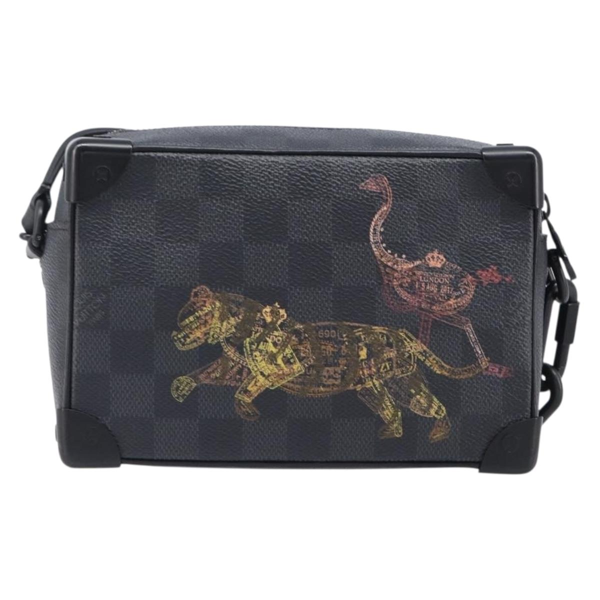 LOUIS VUITTON Damier Grafitte Mini Soft Trunk Bag N45278 LV Auth 203304M