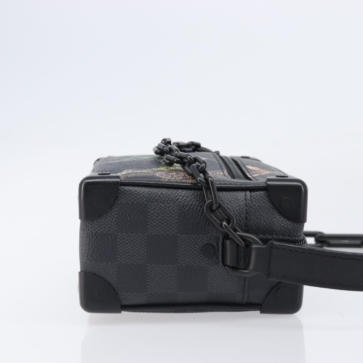 LOUIS VUITTON Damier Grafitte Mini Soft Trunk Bag N45278 LV Auth 203304M