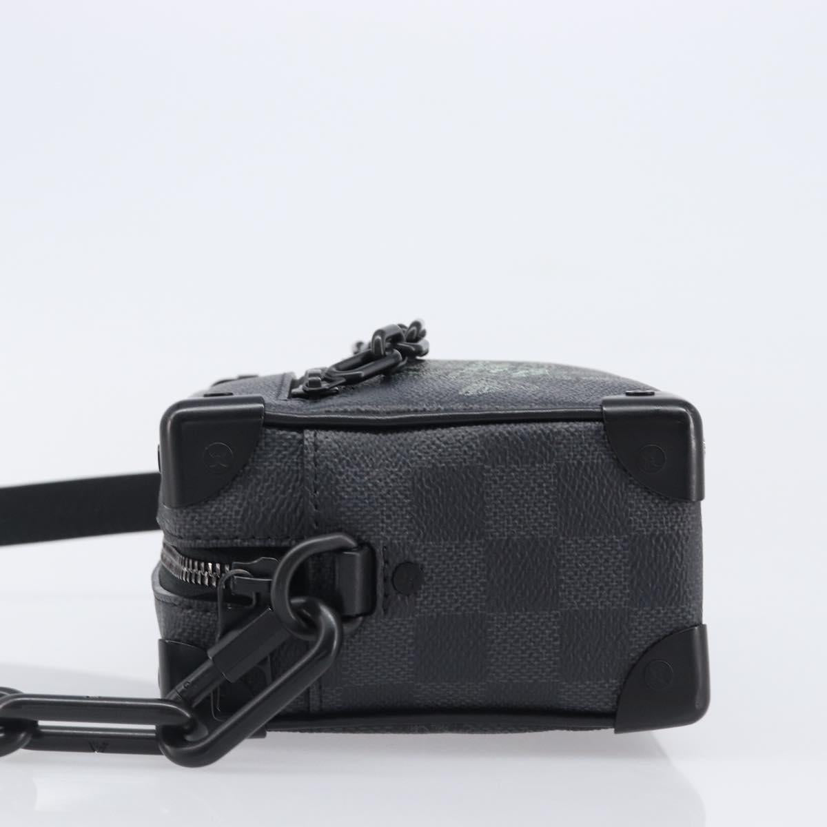 LOUIS VUITTON Damier Grafitte Mini Soft Trunk Bag N45278 LV Auth 203304M