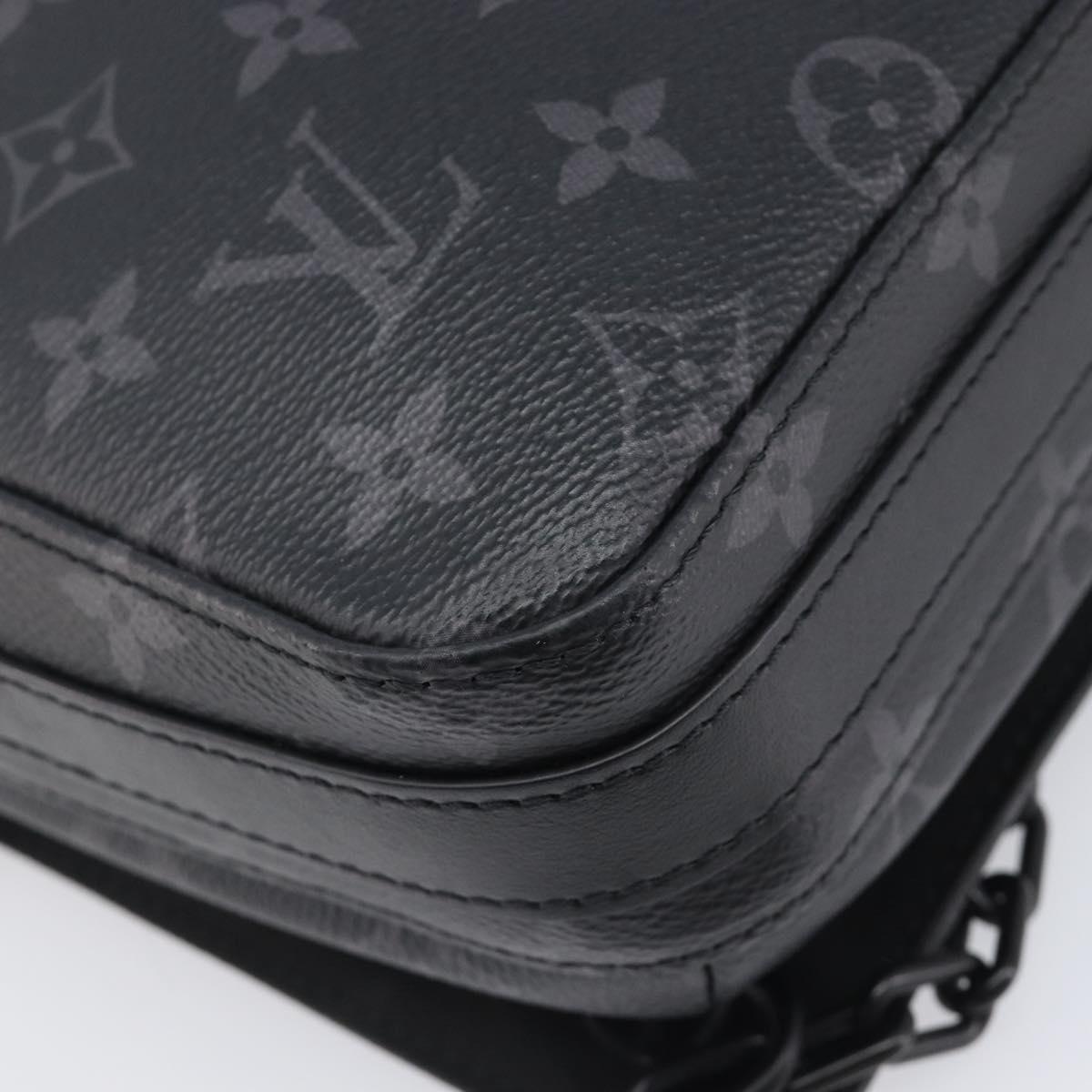 LOUIS VUITTON Monogram Eclipse Steamer Messenger Bag M45585 LV Auth 203307V