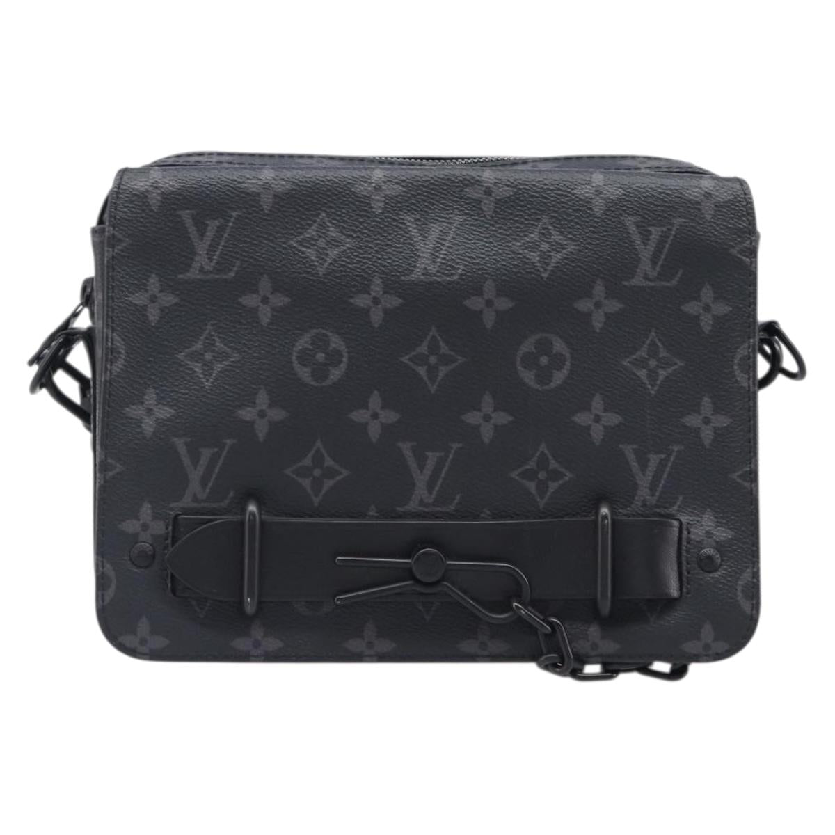 LOUIS VUITTON Monogram Eclipse Steamer Messenger Bag M45585 LV Auth 203307V