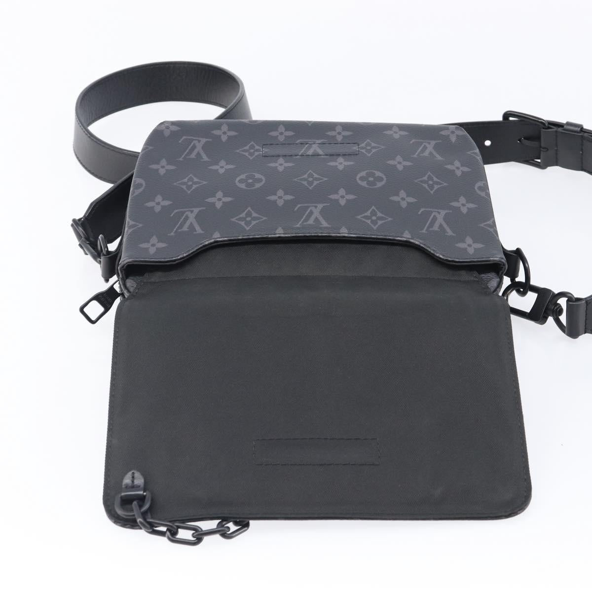 LOUIS VUITTON Monogram Eclipse Steamer Messenger Bag M45585 LV Auth 203307V