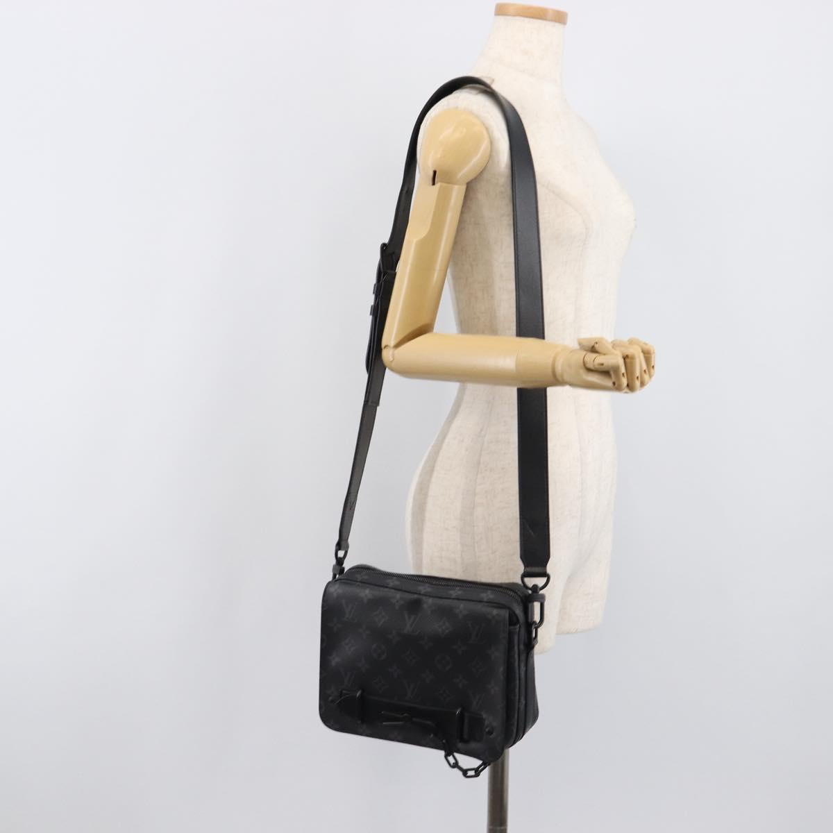 LOUIS VUITTON Monogram Eclipse Steamer Messenger Bag M45585 LV Auth 203307V