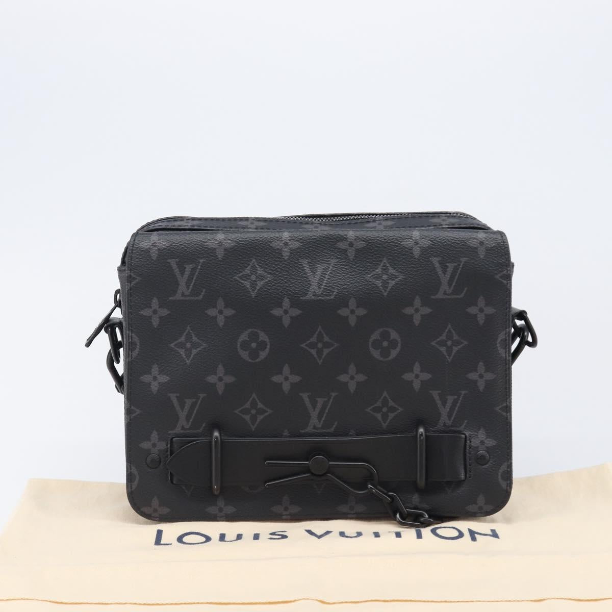 LOUIS VUITTON Monogram Eclipse Steamer Messenger Bag M45585 LV Auth 203307V
