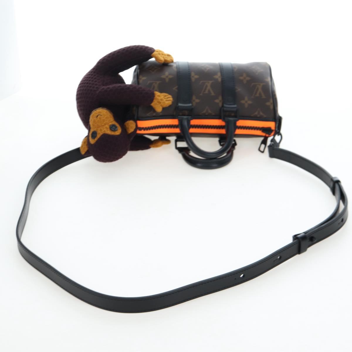 LOUIS VUITTON Monkey Puppet KeepallXS Boston Bag M80118 LV Auth 203309SM
