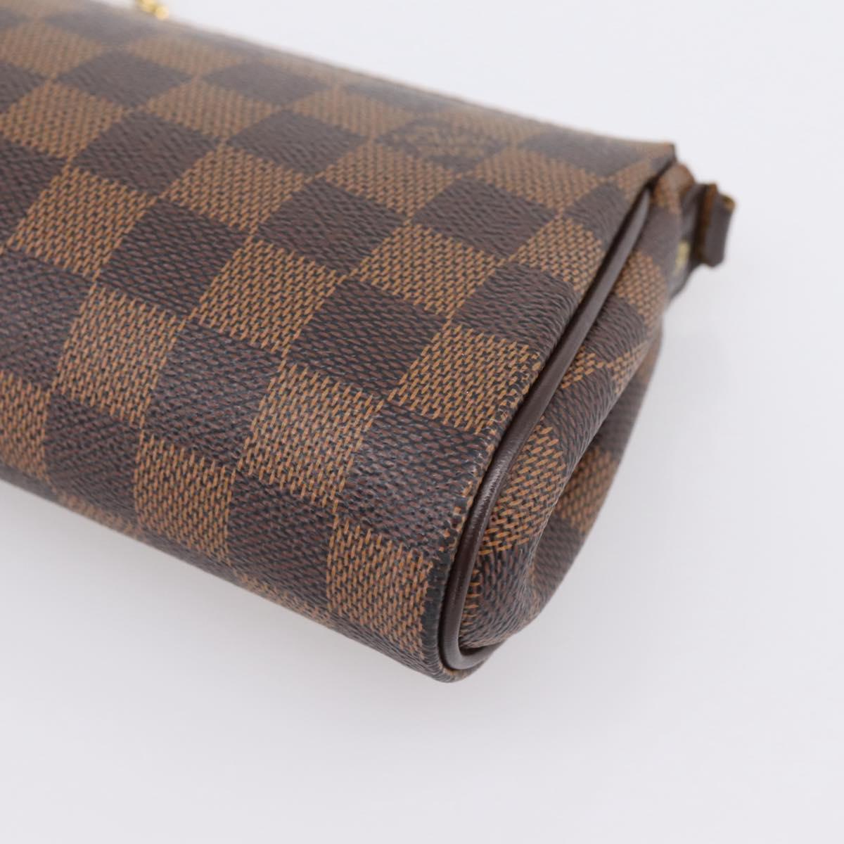 LOUIS VUITTON Damier Ebene Eva Shoulder Bag N55213 LV Auth 203310A