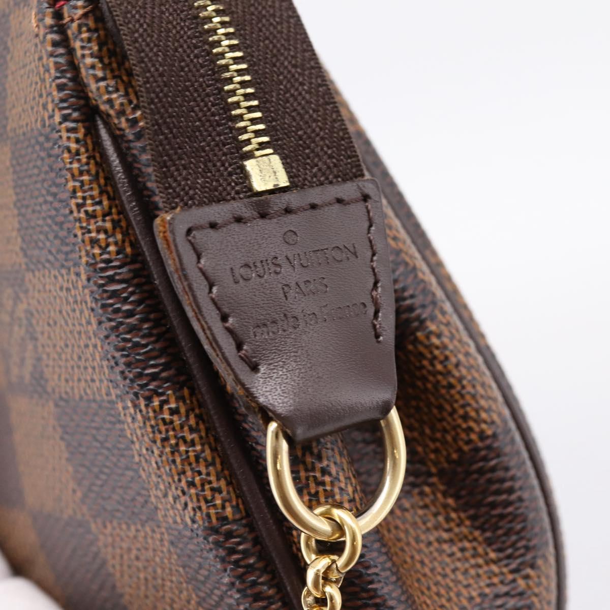 LOUIS VUITTON Damier Ebene Eva Shoulder Bag N55213 LV Auth 203310A