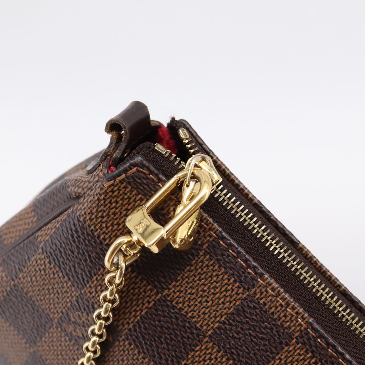 LOUIS VUITTON Damier Ebene Eva Shoulder Bag N55213 LV Auth 203310A