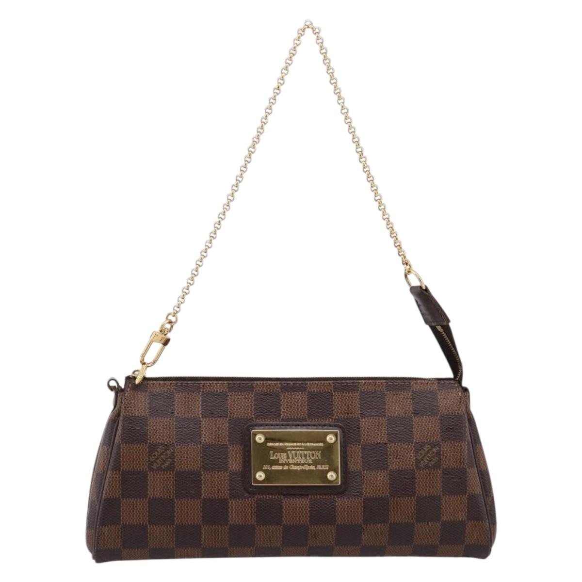 LOUIS VUITTON Damier Ebene Eva Shoulder Bag N55213 LV Auth 203310A