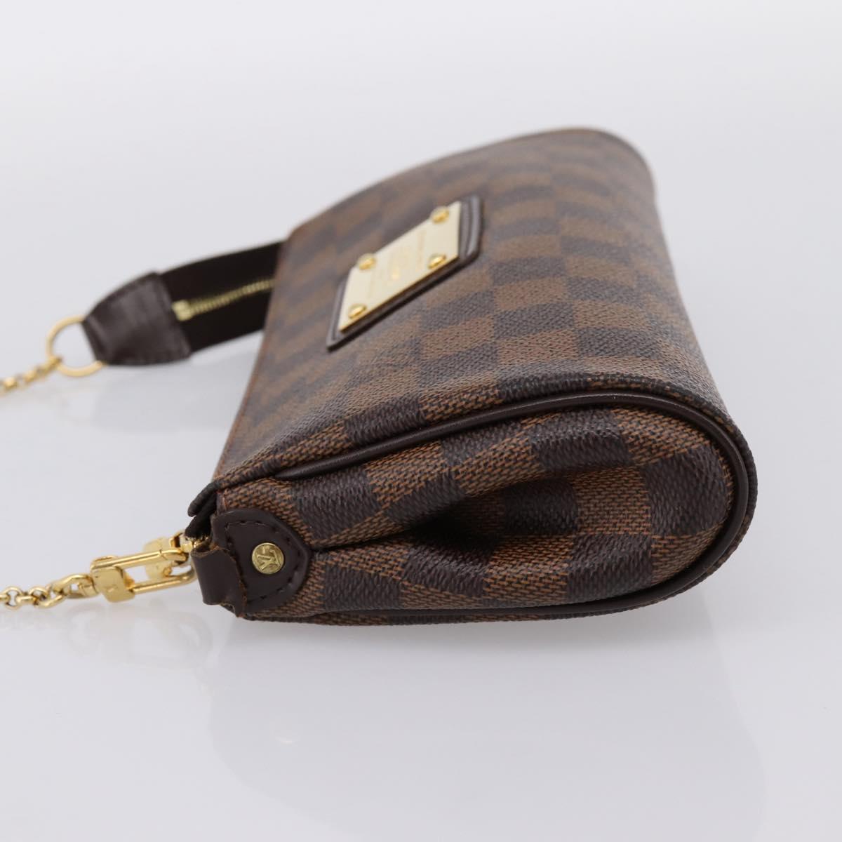 LOUIS VUITTON Damier Ebene Eva Shoulder Bag N55213 LV Auth 203310A
