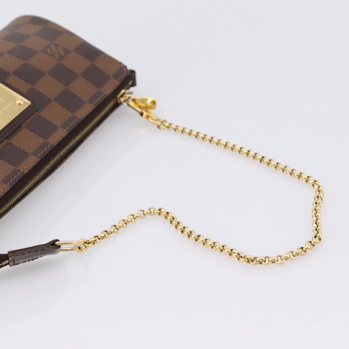 LOUIS VUITTON Damier Ebene Eva Shoulder Bag N55213 LV Auth 203310A