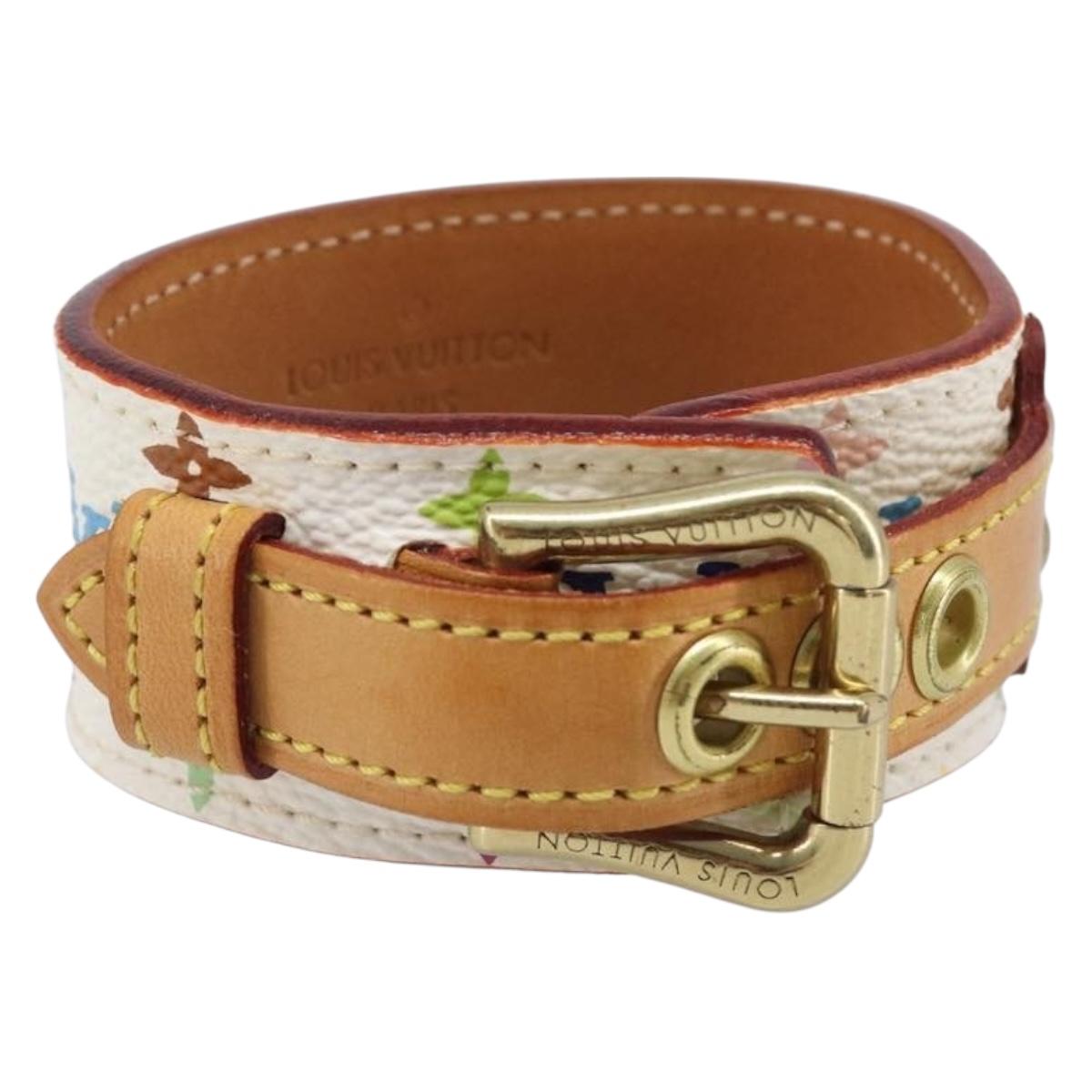 LOUIS VUITTON Monogram Multicolor Bracelet Tedaforce White M92482 LV Auth 203311