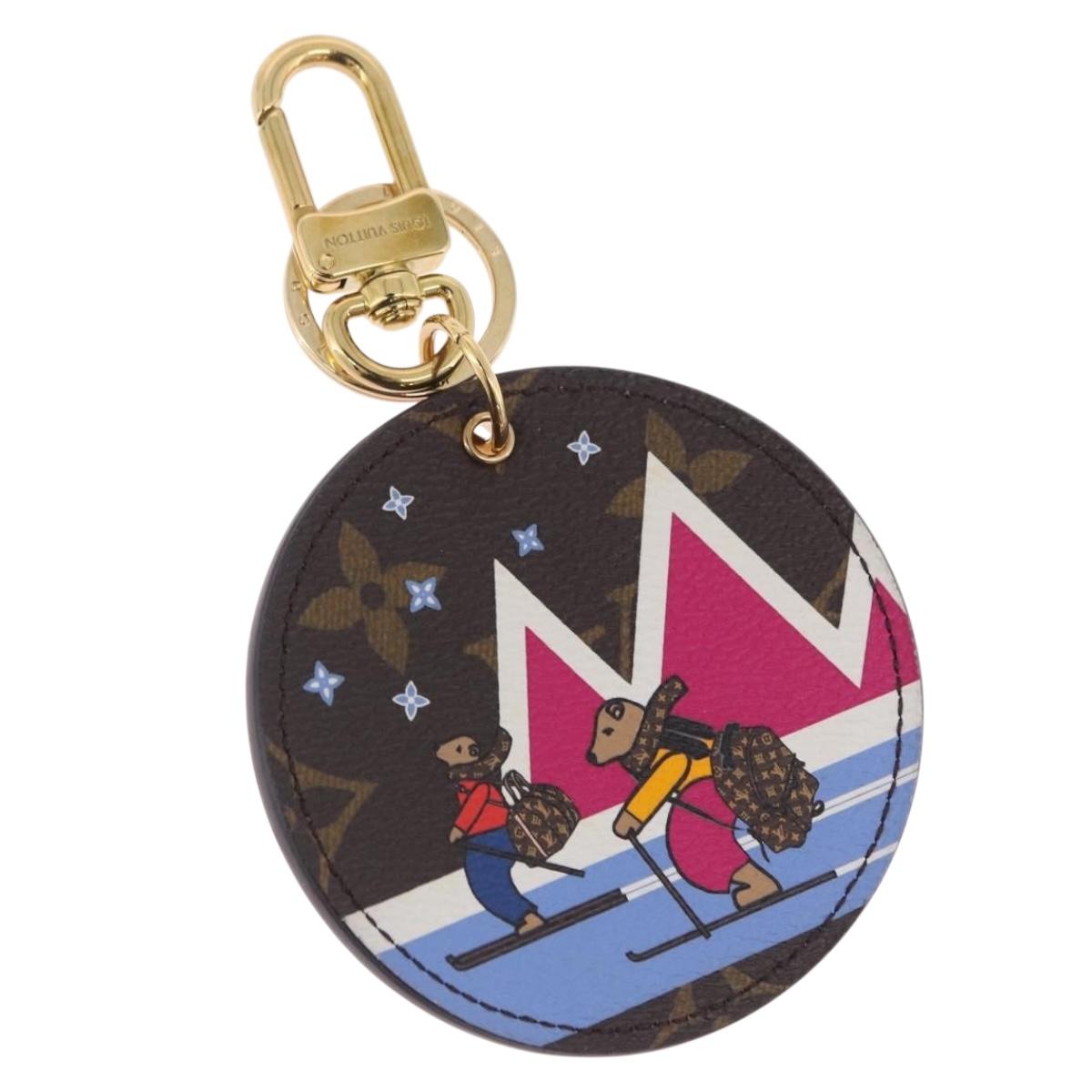 LOUIS VUITTON Monogram Porte Cles Ski Bear Charm M63756 LV Auth 203312M