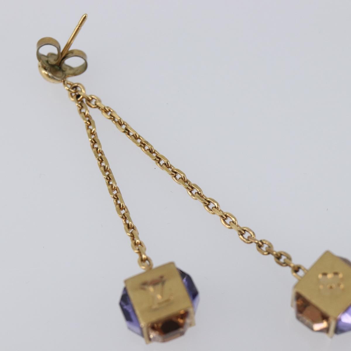 LOUIS VUITTON Pandan Gambling Pierce Metal Gold M66059 LV Auth 203318