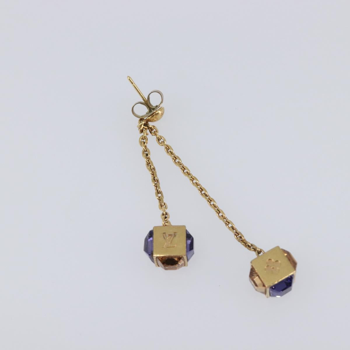 LOUIS VUITTON Pandan Gambling Pierce Metal Gold M66059 LV Auth 203318