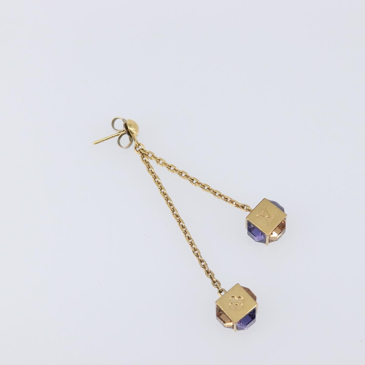 LOUIS VUITTON Pandan Gambling Pierce Metal Gold M66059 LV Auth 203318