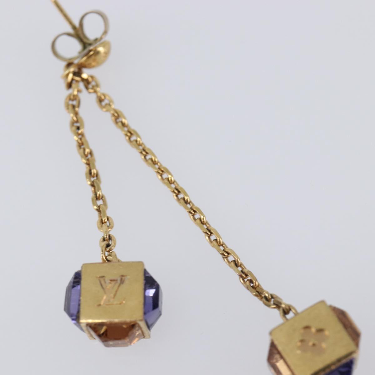LOUIS VUITTON Pandan Gambling Pierce Metal Gold M66059 LV Auth 203318