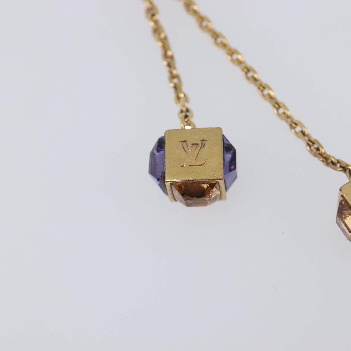 LOUIS VUITTON Pandan Gambling Pierce Metal Gold M66059 LV Auth 203318