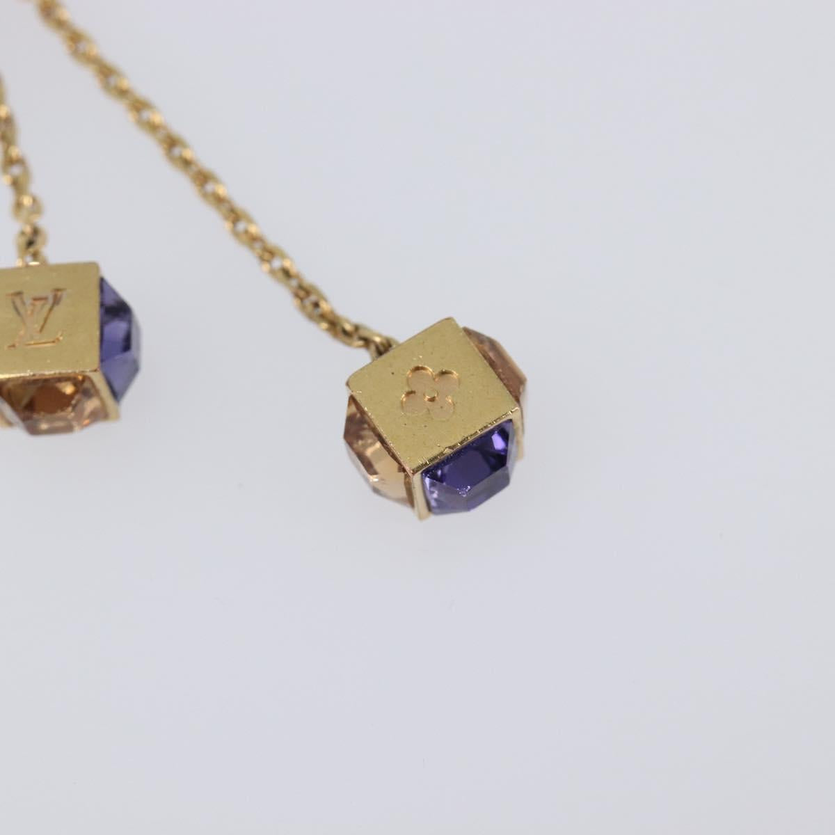 LOUIS VUITTON Pandan Gambling Pierce Metal Gold M66059 LV Auth 203318