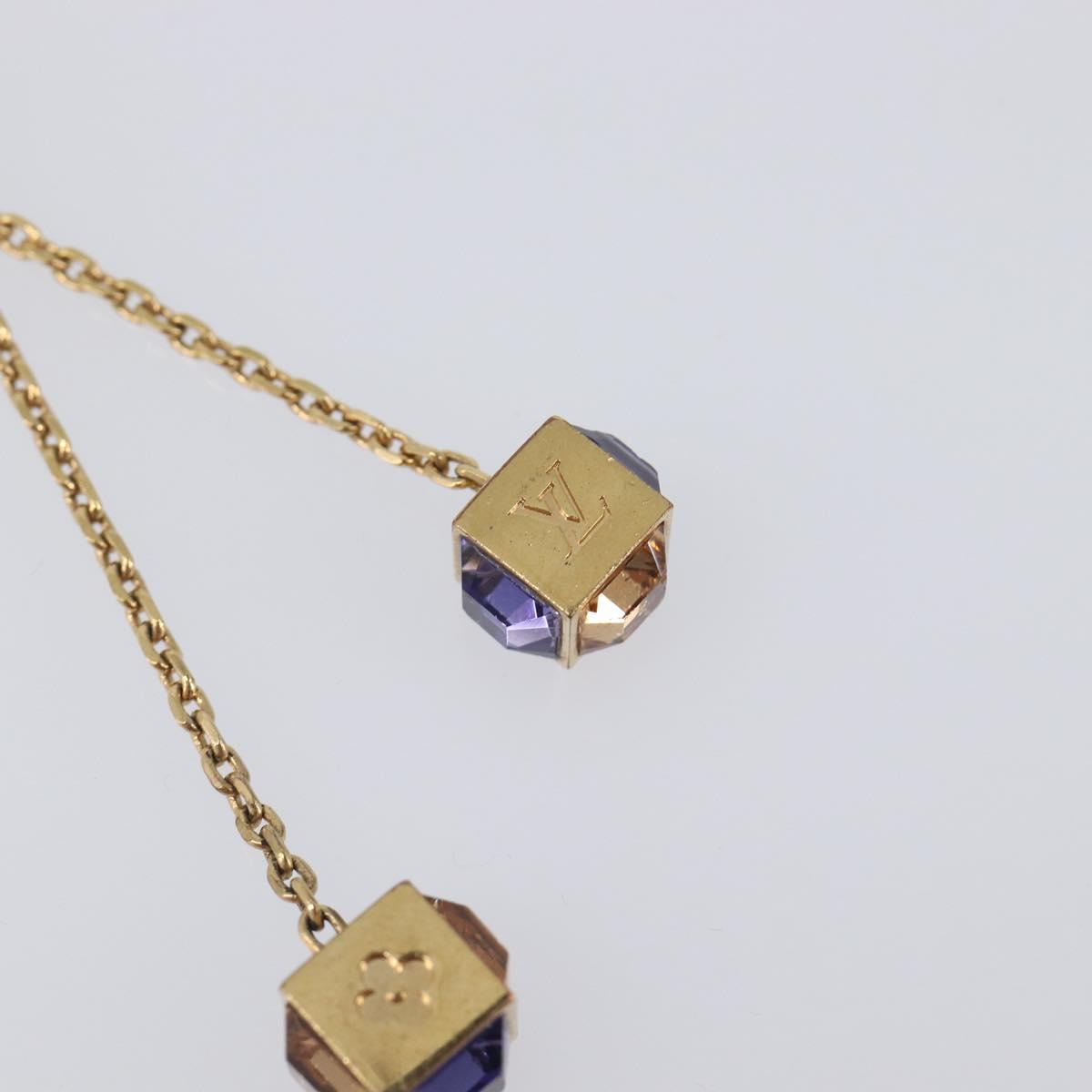 LOUIS VUITTON Pandan Gambling Pierce Metal Gold M66059 LV Auth 203318