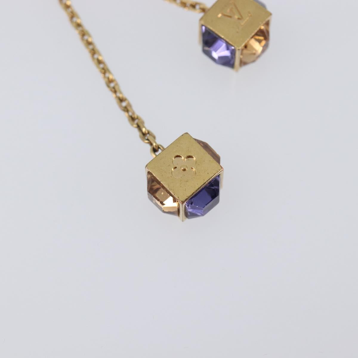 LOUIS VUITTON Pandan Gambling Pierce Metal Gold M66059 LV Auth 203318