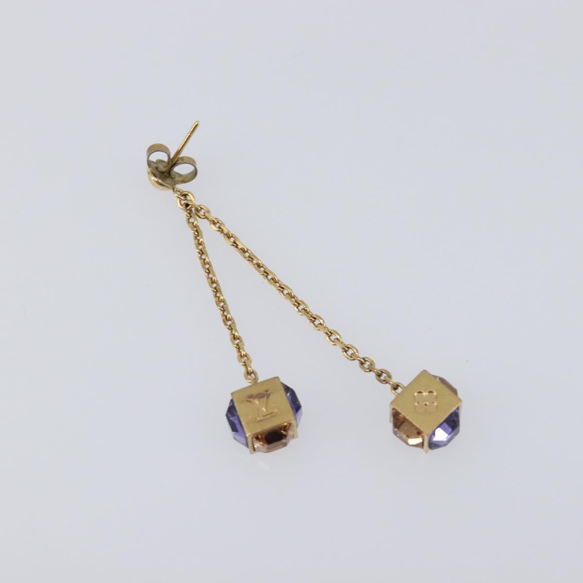 LOUIS VUITTON Pandan Gambling Pierce Metal Gold M66059 LV Auth 203318