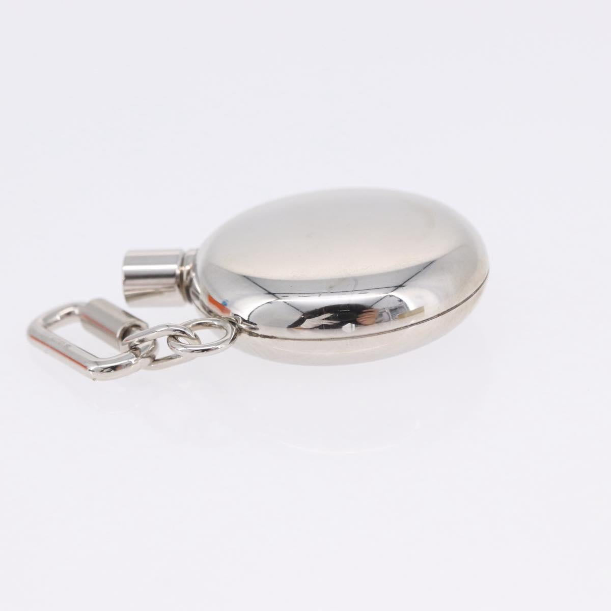 HERMES Perfume Bottle Charm Metal Silver Auth 203319