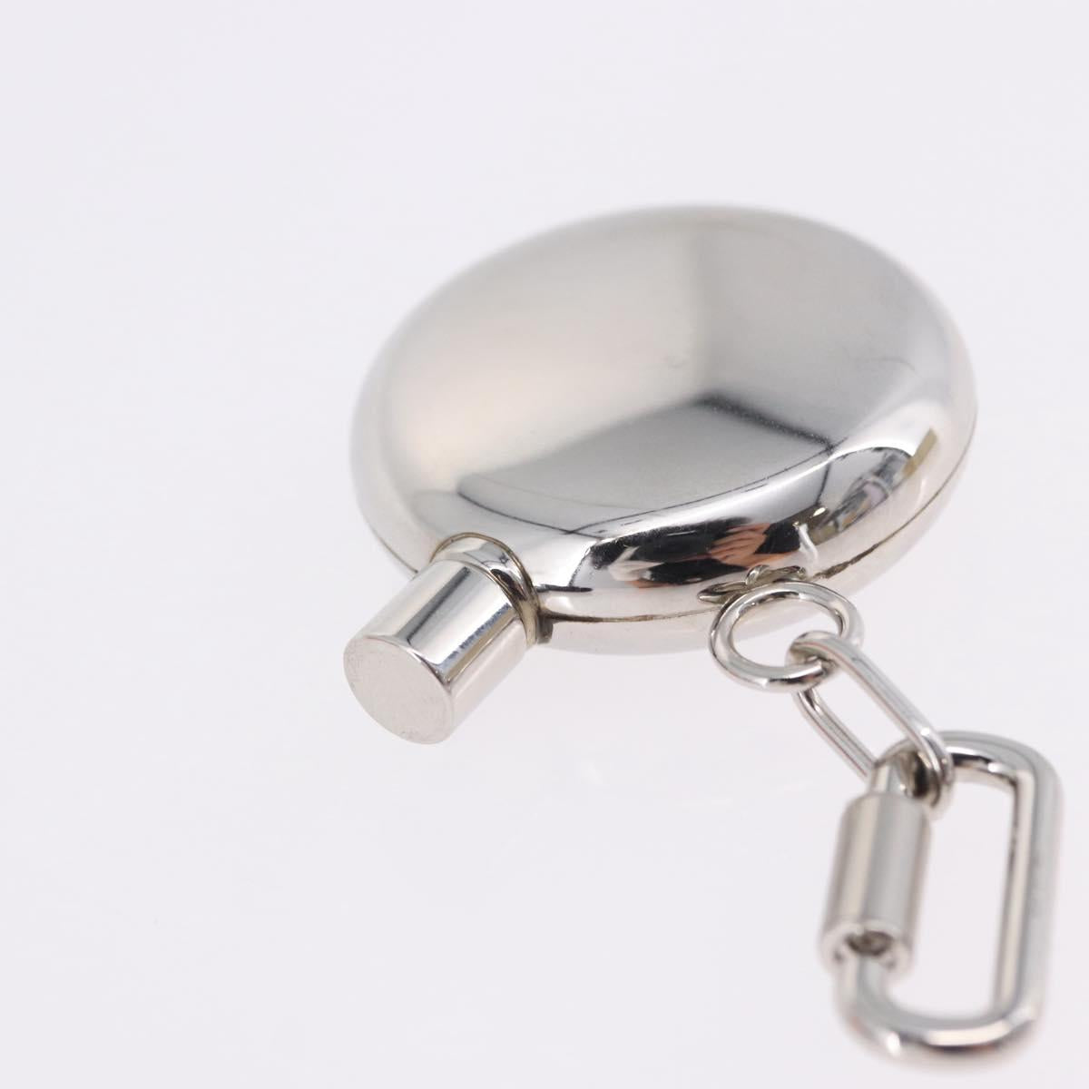 HERMES Perfume Bottle Charm Metal Silver Auth 203319