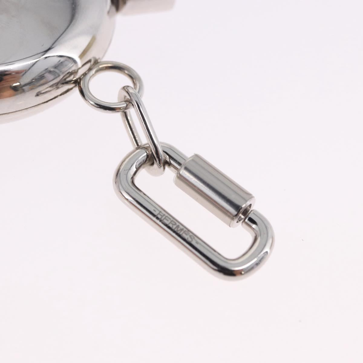 HERMES Perfume Bottle Charm Metal Silver Auth 203319