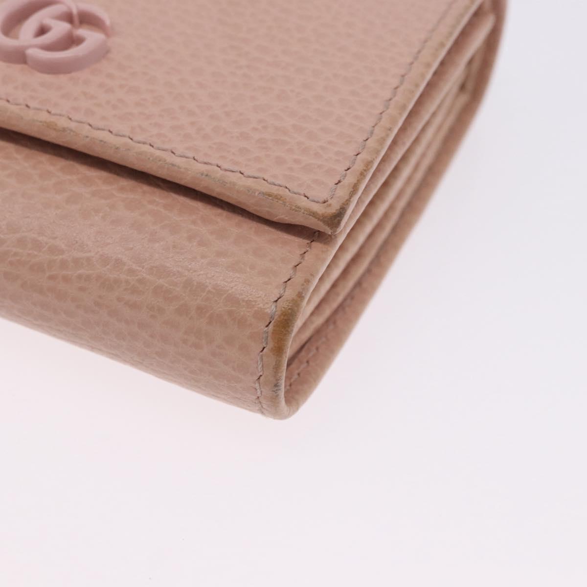 GUCCI Bifold Wallet Leather Pink Silver 598587 Auth 203325