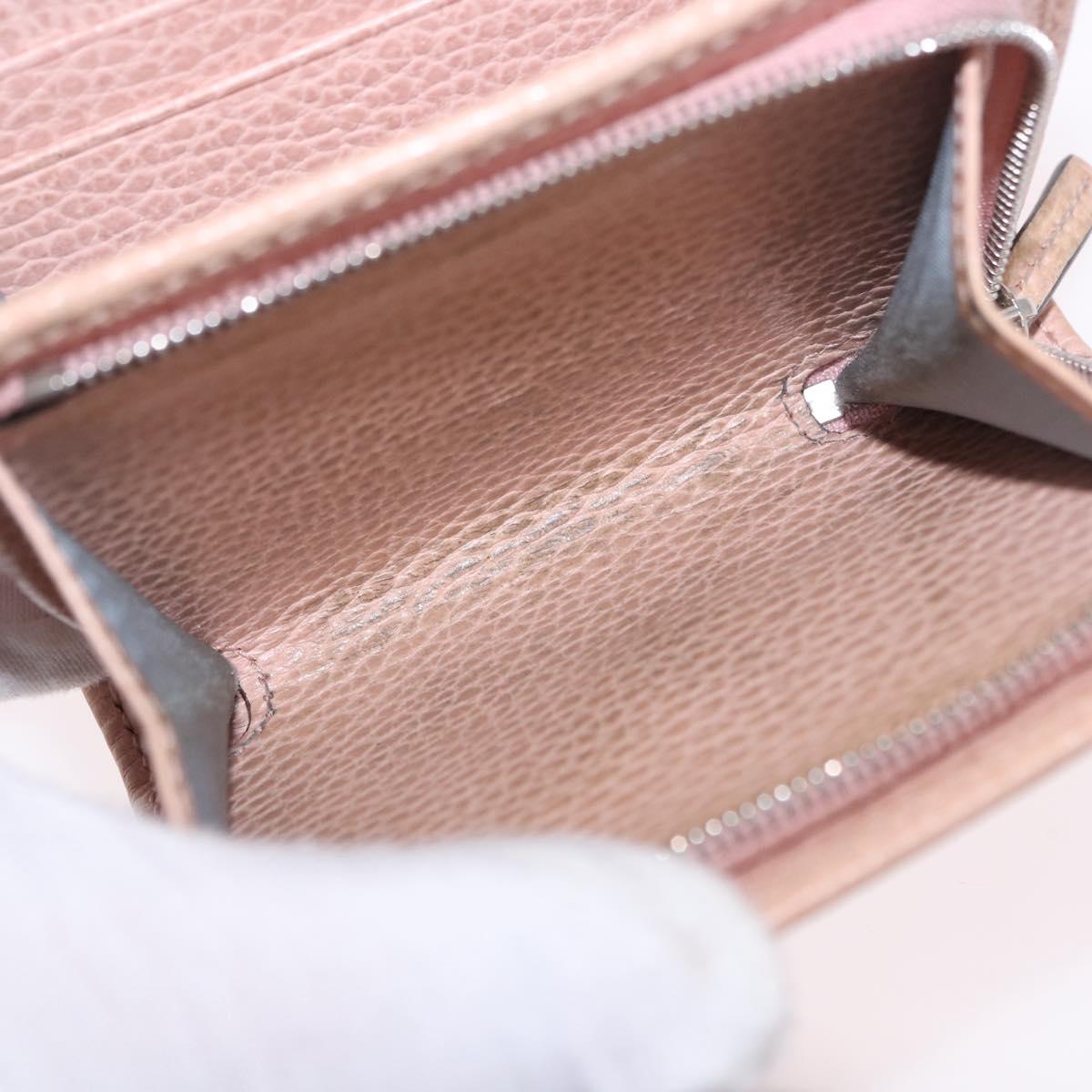 GUCCI Bifold Wallet Leather Pink Silver 598587 Auth 203325