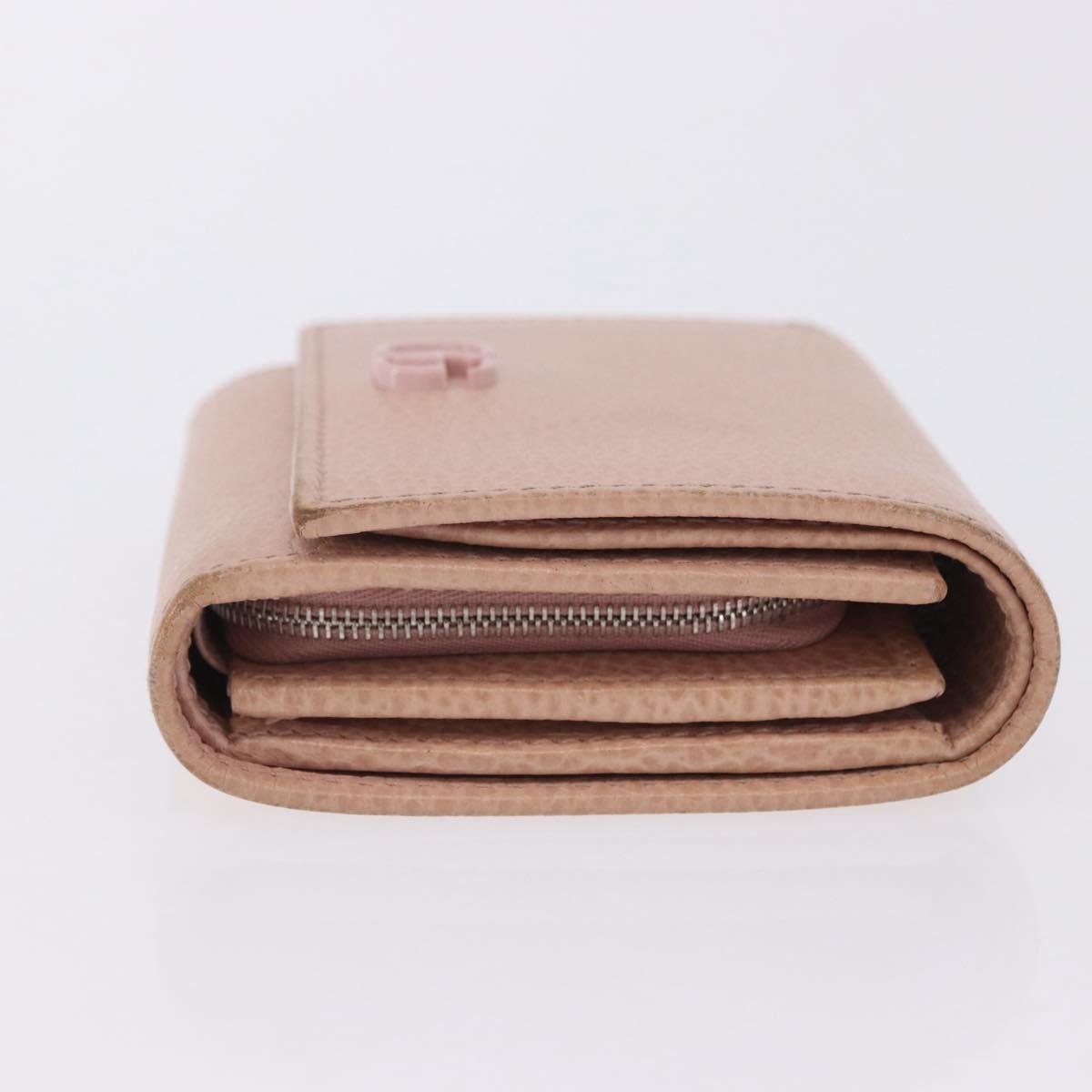 GUCCI Bifold Wallet Leather Pink Silver 598587 Auth 203325
