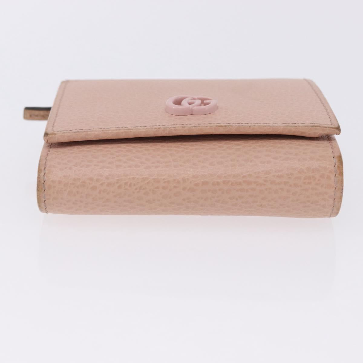 GUCCI Bifold Wallet Leather Pink Silver 598587 Auth 203325