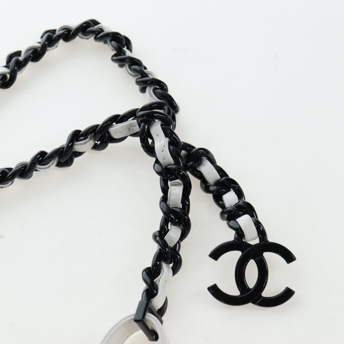 CHANEL Matelasse Chain Waist Bag Caviar Skin White CC Auth 203326M