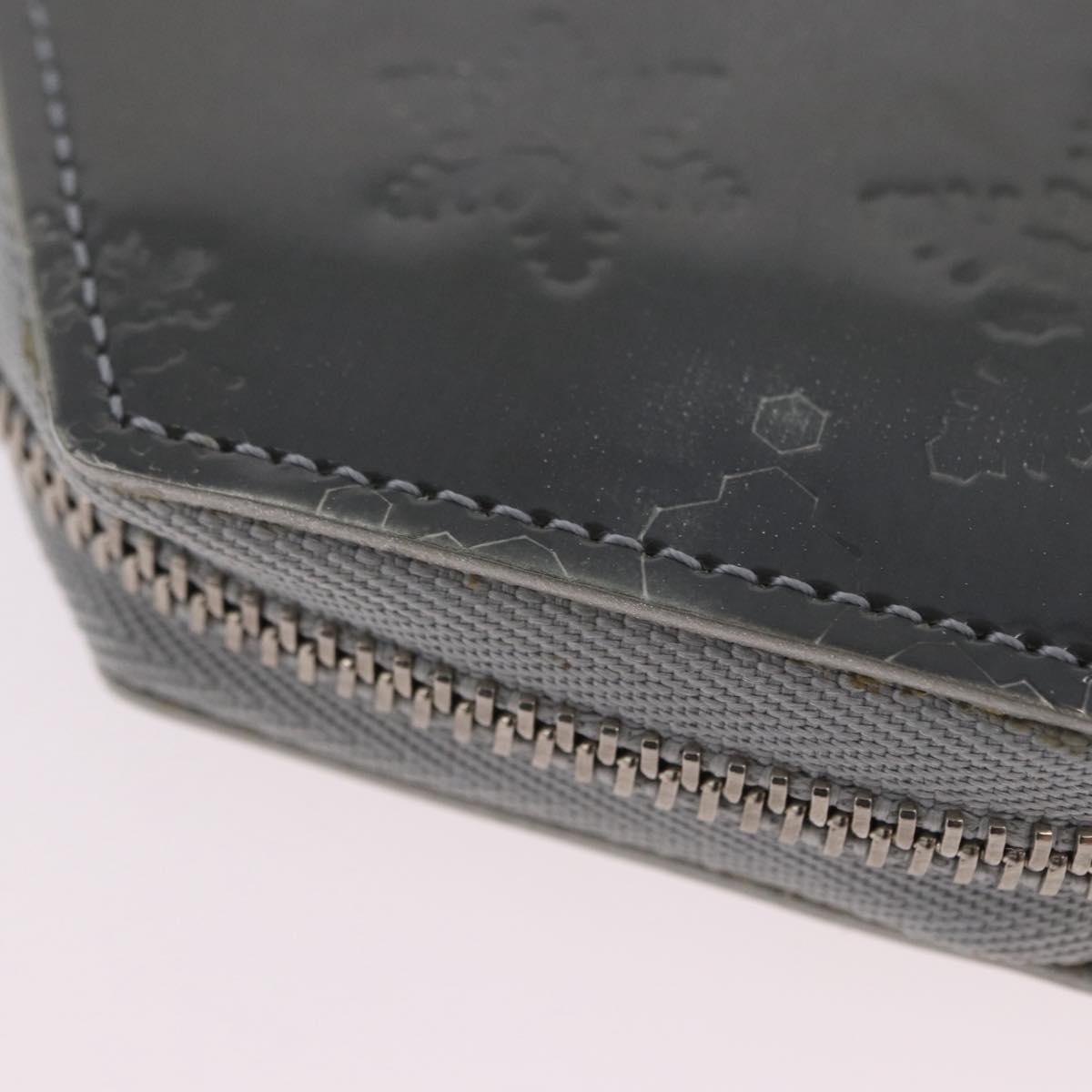 LOUIS VUITTON Vernis Porte Monnaie Flocon Coin Purse Gray M58218 LV Auth 203328M
