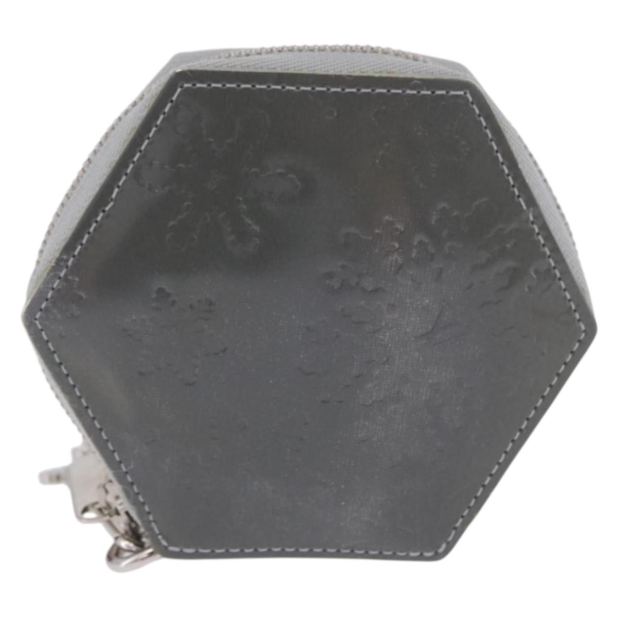 LOUIS VUITTON Vernis Porte Monnaie Flocon Coin Purse Gray M58218 LV Auth 203328M