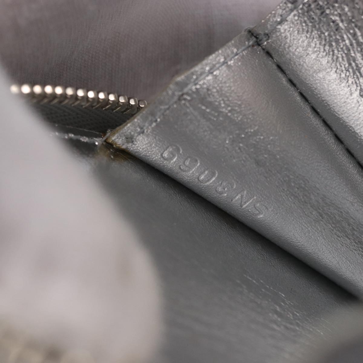 LOUIS VUITTON Vernis Porte Monnaie Flocon Coin Purse Gray M58218 LV Auth 203328M