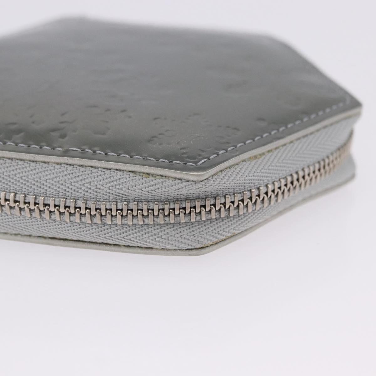 LOUIS VUITTON Vernis Porte Monnaie Flocon Coin Purse Gray M58218 LV Auth 203328M