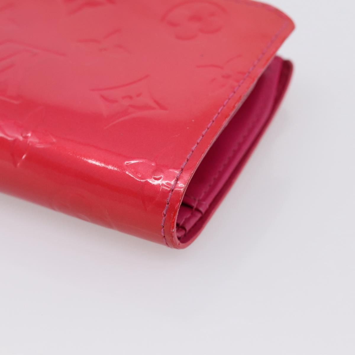 LOUIS VUITTON Vernis PortefeuilleViennois Wallet Fuchsia M91254 LV Auth 203329