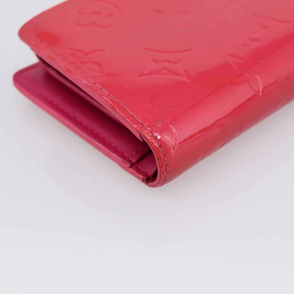 LOUIS VUITTON Vernis PortefeuilleViennois Wallet Fuchsia M91254 LV Auth 203329