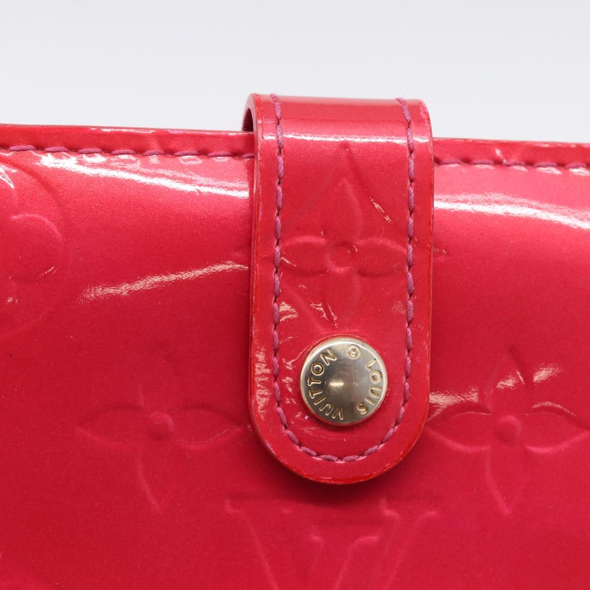 LOUIS VUITTON Vernis PortefeuilleViennois Wallet Fuchsia M91254 LV Auth 203329